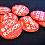 buttons that say "stop radon"